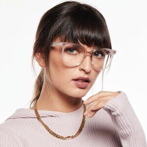 BRAND NEW Celine CL5010IN 072 THIN 2 DOTS Rose Pink Demo Geometric Eyeglasses